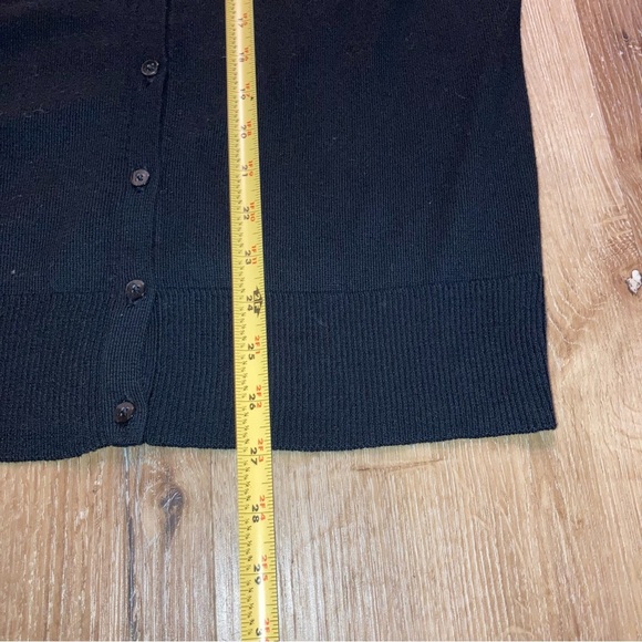 Old Navy Black Sweater with Beaded Detail Size Medium | Cardigan Preppy - Picture 11 of 14
